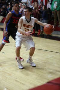 Junior Nick Schmelzer drained 3 three-pointers at #1 DeMatha Friday.