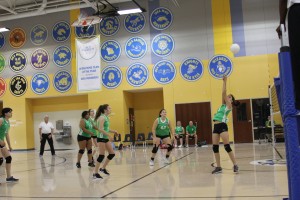 Freshman Tabatha LeeKeenan Sets It Up for the JV Team