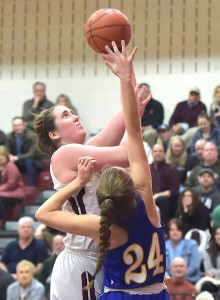 Emily McAteer, pictured earlier in the season, led the way with 27 points in Garnet Valley's 62-40 rout of Bethlehem Freedom in the second round of the PIAA Class 6A tournament Tuesday. The Jaguars (28-1) shot 29-for-44 (68.2 percent) from the field.